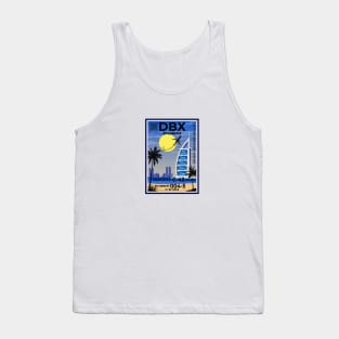 Dubai International Airport Code United Arab Emirates Boarding Pass DBX Tank Top